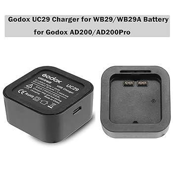 新品未使用 Godox AD200、RPO用 WB29　バッテリー 充電器セット Amazon | Godox UC29 USB 充電器 に適した Godox AD200 WB29